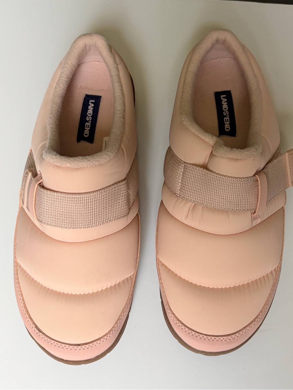 Lands' End Pink Mountain Classic Quilted Sliders